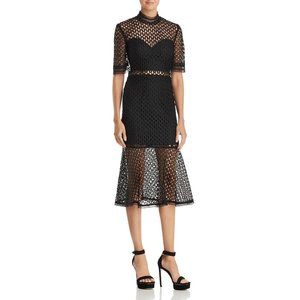 BARDOT Fiona Women's  Mesh Short Sleeves Dress 6